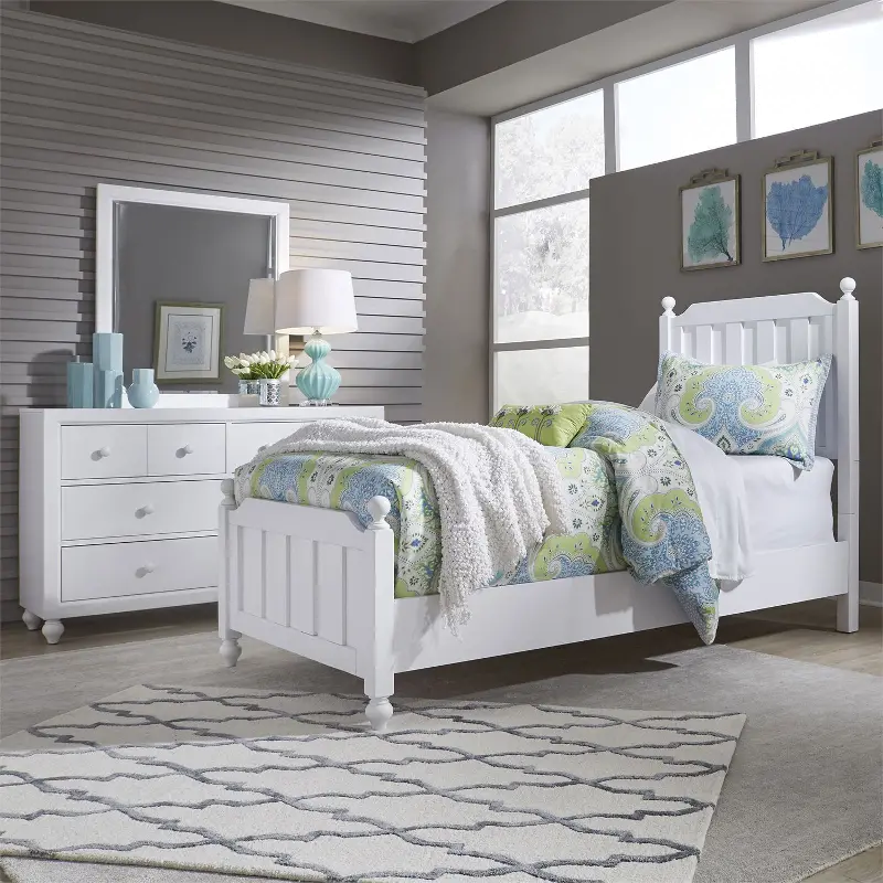 Cottage View White 4 Piece Twin Bedroom Set