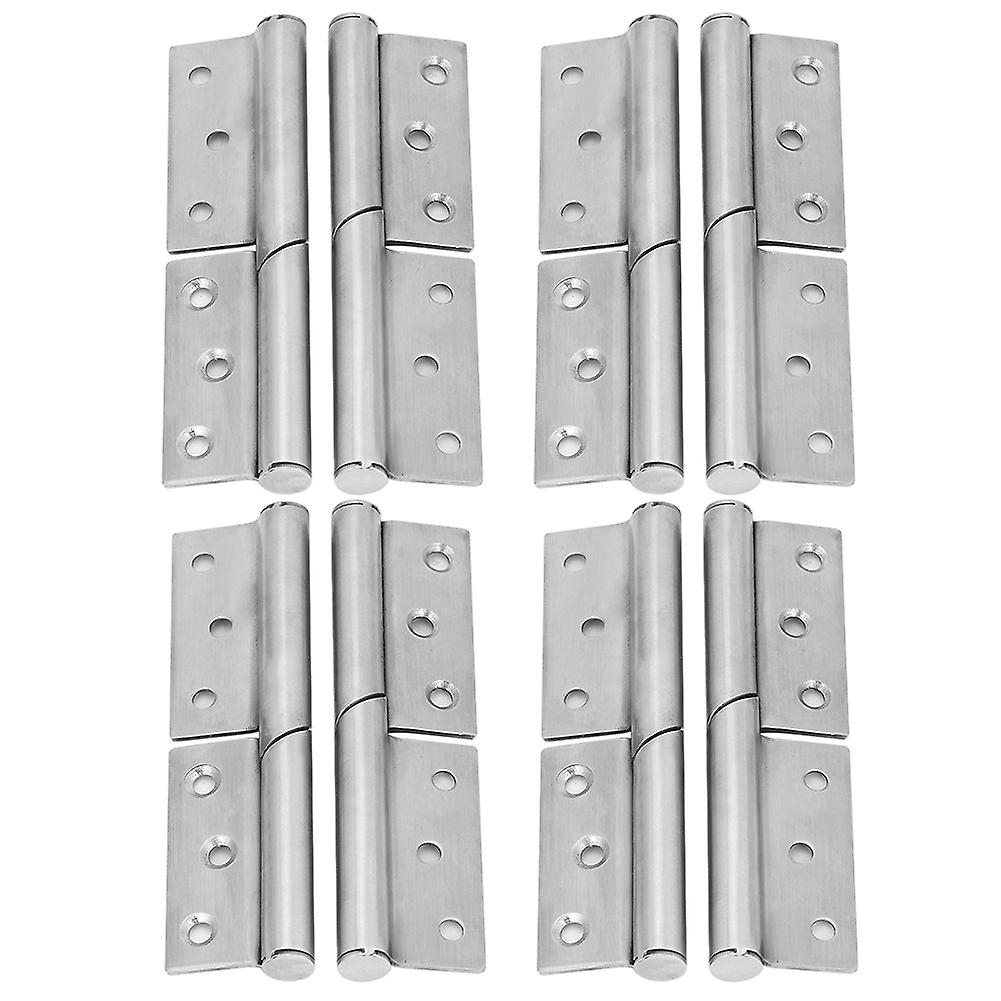 8 Set Hinges Stainless Steel Lift Off Hinge Detachable Door Hinge Home Hardware Accessory