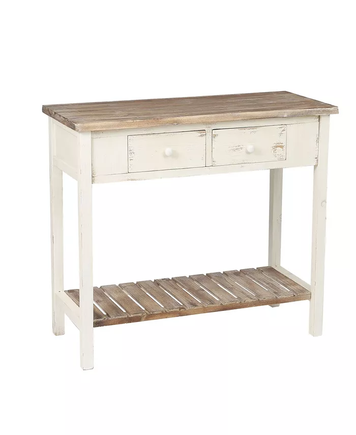 Luxen Home Vintage 2 Drawer Console Table