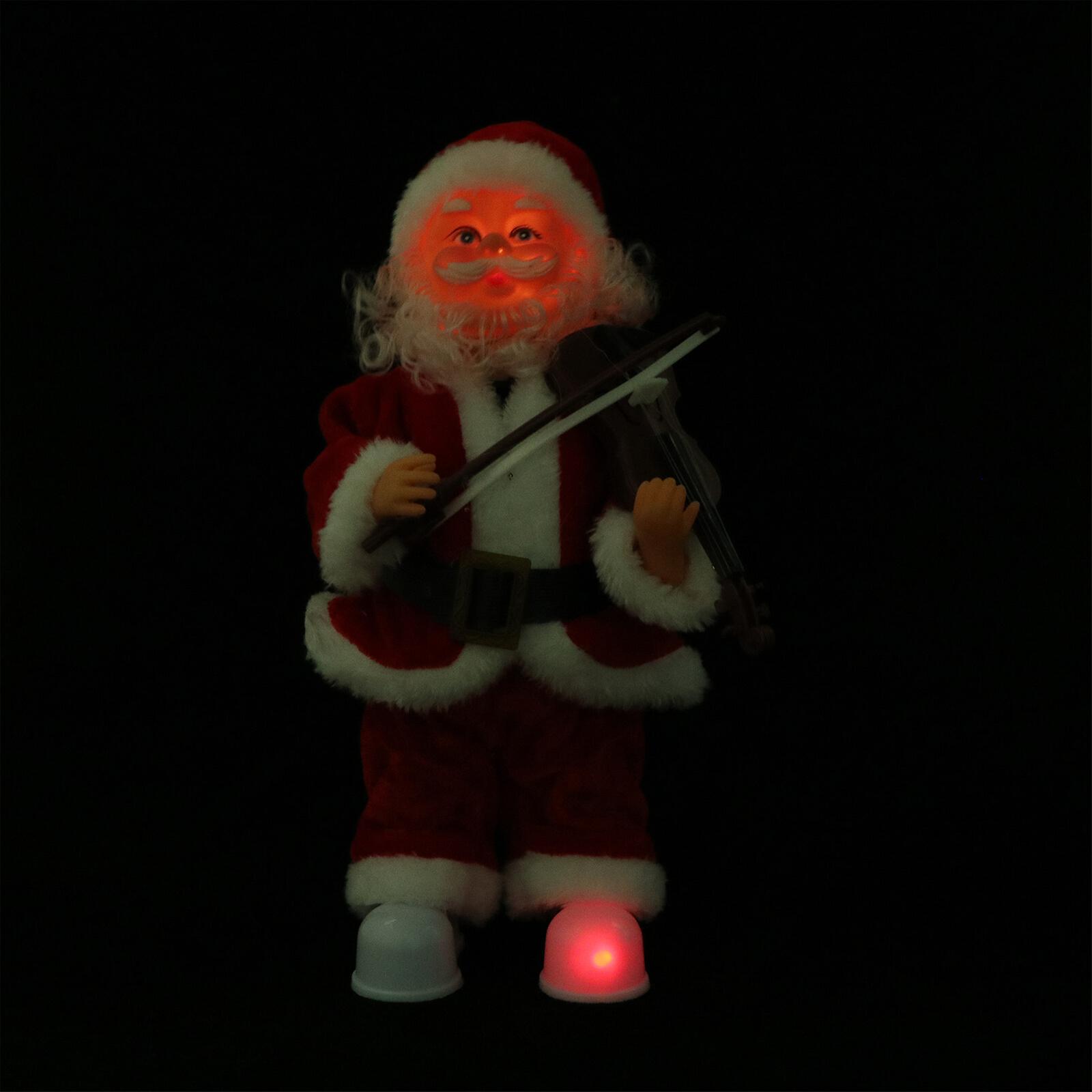 Creative Christmas Santa Claus Toy Electric Santa Claus Dolls With Music Toy With Light (without Battery)