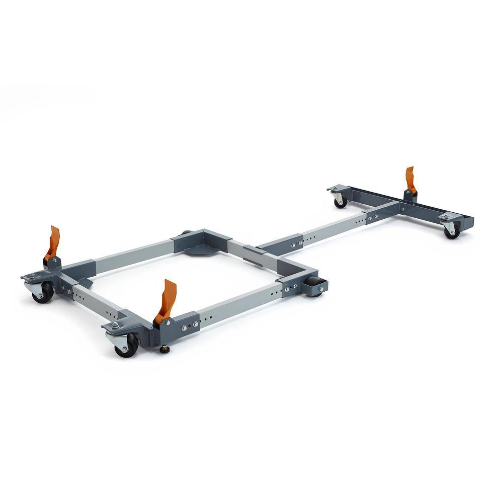 BORA Steel Super Duty 1500 lb. Capacity Universal Mobile Base + 32-45 in. Adjustable T-Extension Combo PM-3750