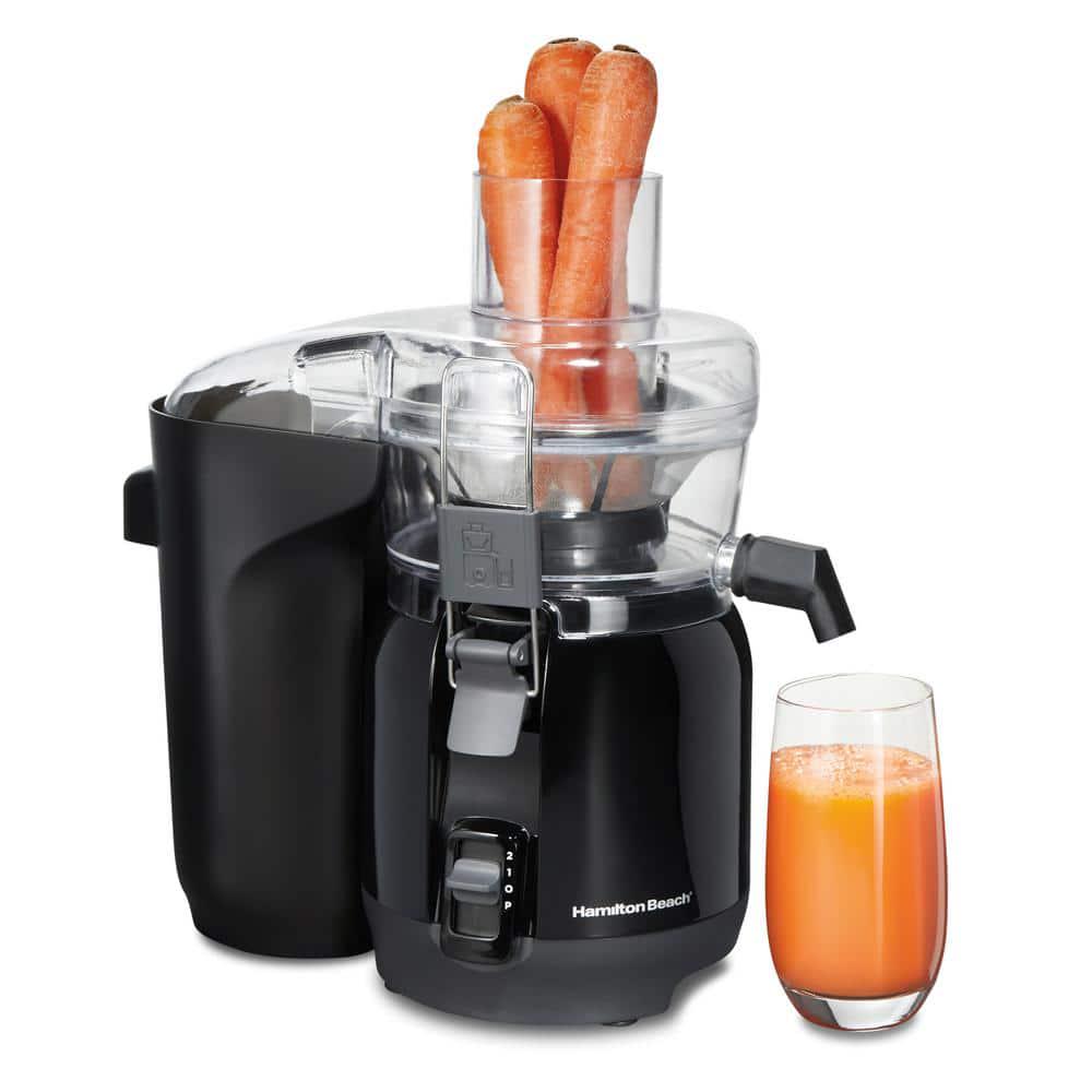 Hamilton Beach 800 W 20 oz Black Centrifugal Juicer with Blender