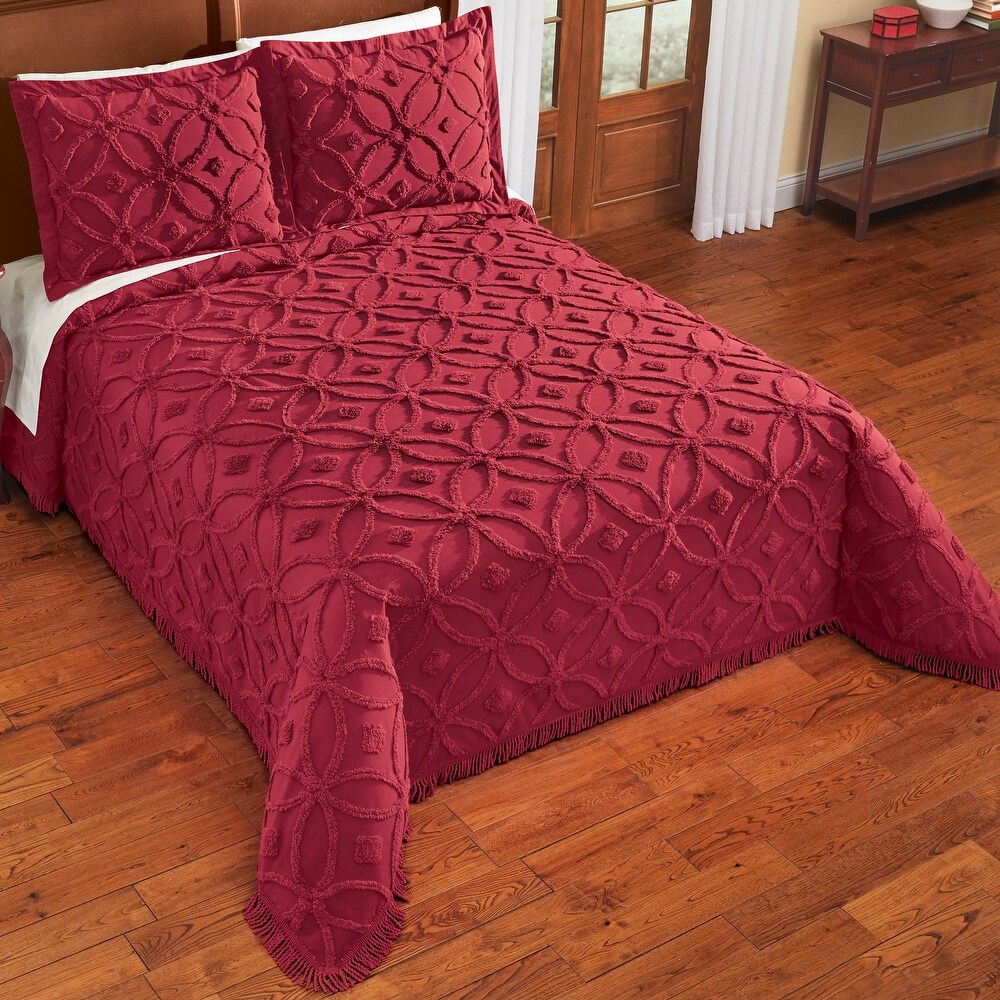 Diana Elegant Textured Chenille Tufted Bedspread