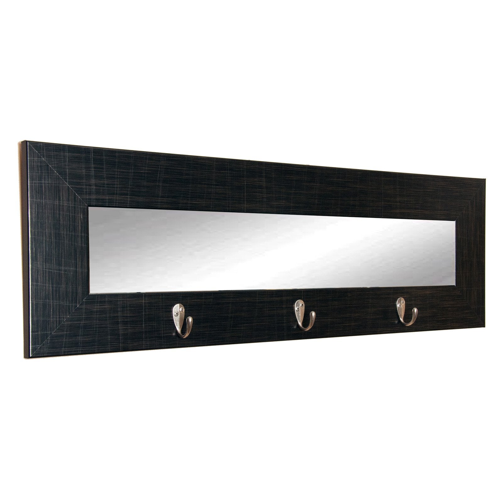 BrandtWorks Last Look Scratched Black Wall Mirror - 32.5W x 10.5H in.