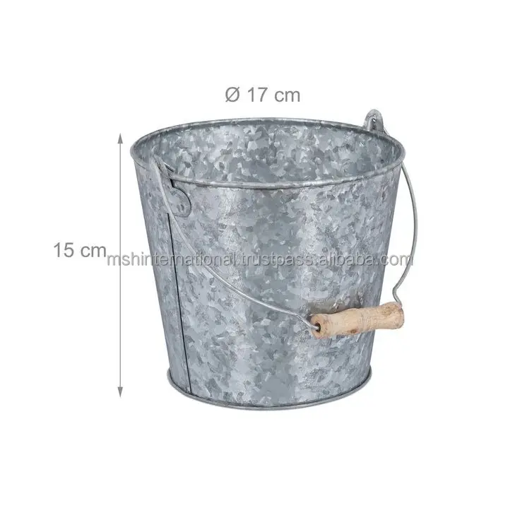 Leasylife flower tub Best Selling Metal Garden Planters Flower Pots for Decor Rustic Flower Bucket