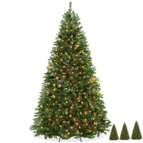 PreLit Realistic Green Spruce Artificial Christmas Tree，Stand