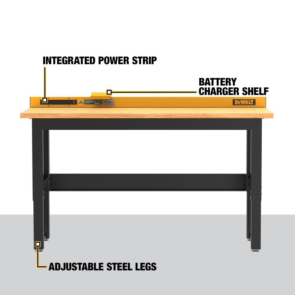 DEWALT 6 ft Workbench With Butcher Block Wood Top DWST27201 from DEWALT