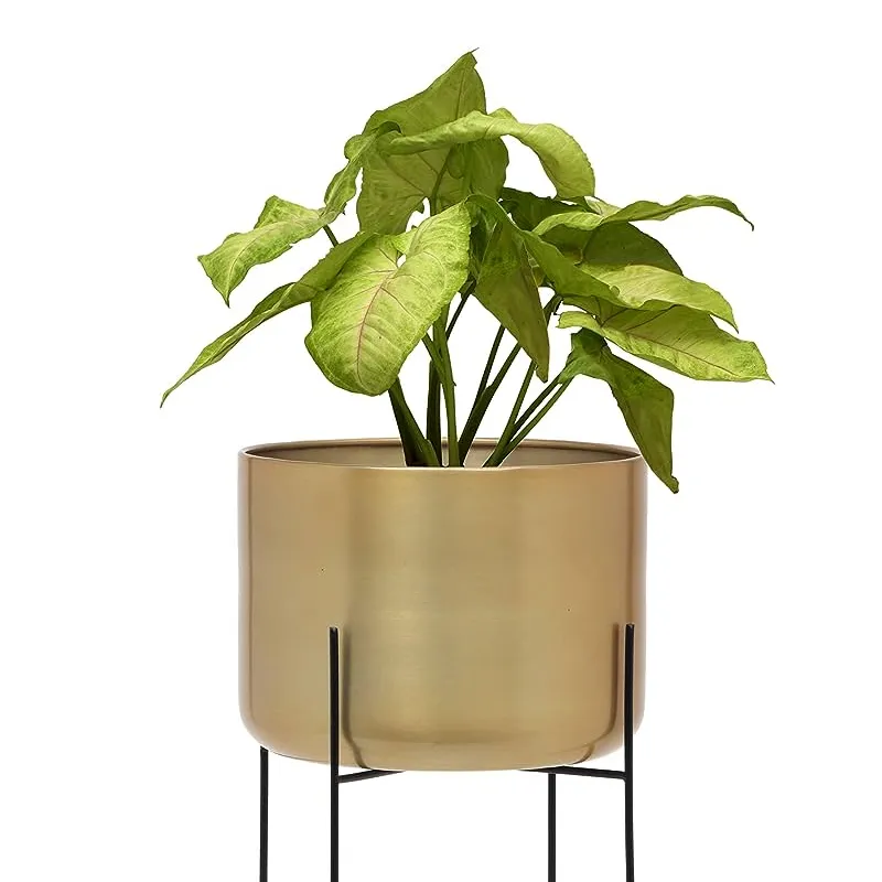 New Arrival Gold Plated Luxury Home Planter Best Selling Round Shape Indoor Planter Buy From Direct Manufacturer