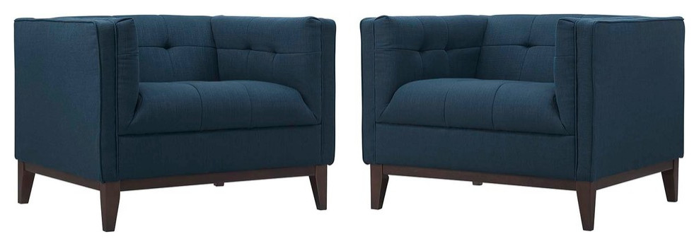 Serve Armchairs Upholstered Fabric  Set of 2   Transitional   Armchairs And Accent Chairs   by Modern Furniture LLC  Houzz