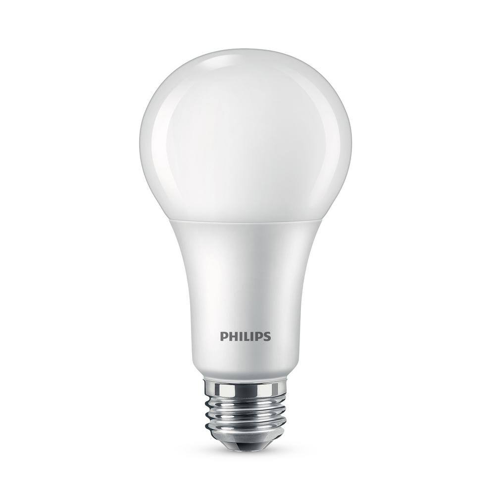 Philips 50-Watt-100-Watt-150-Watt Equivalent 3-Way A21 E26 LED Light Bulb Soft White 2700K (4-Pack) 571521