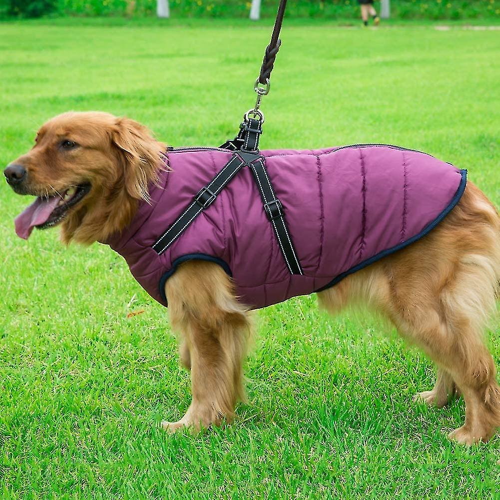 Dog Harness Coat Winter Warm Dog Coat Thick Padded Comfor Heilwiytable Cotton Winter Dog Gift