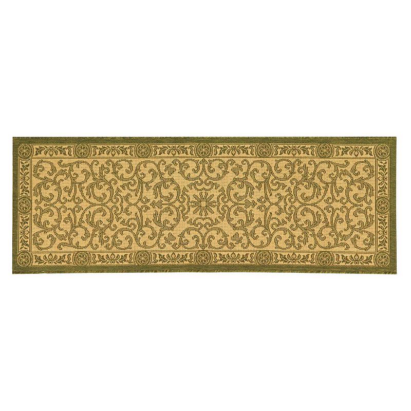 Safavieh Courtyard Vines Olive Indoor Outdoor Rug