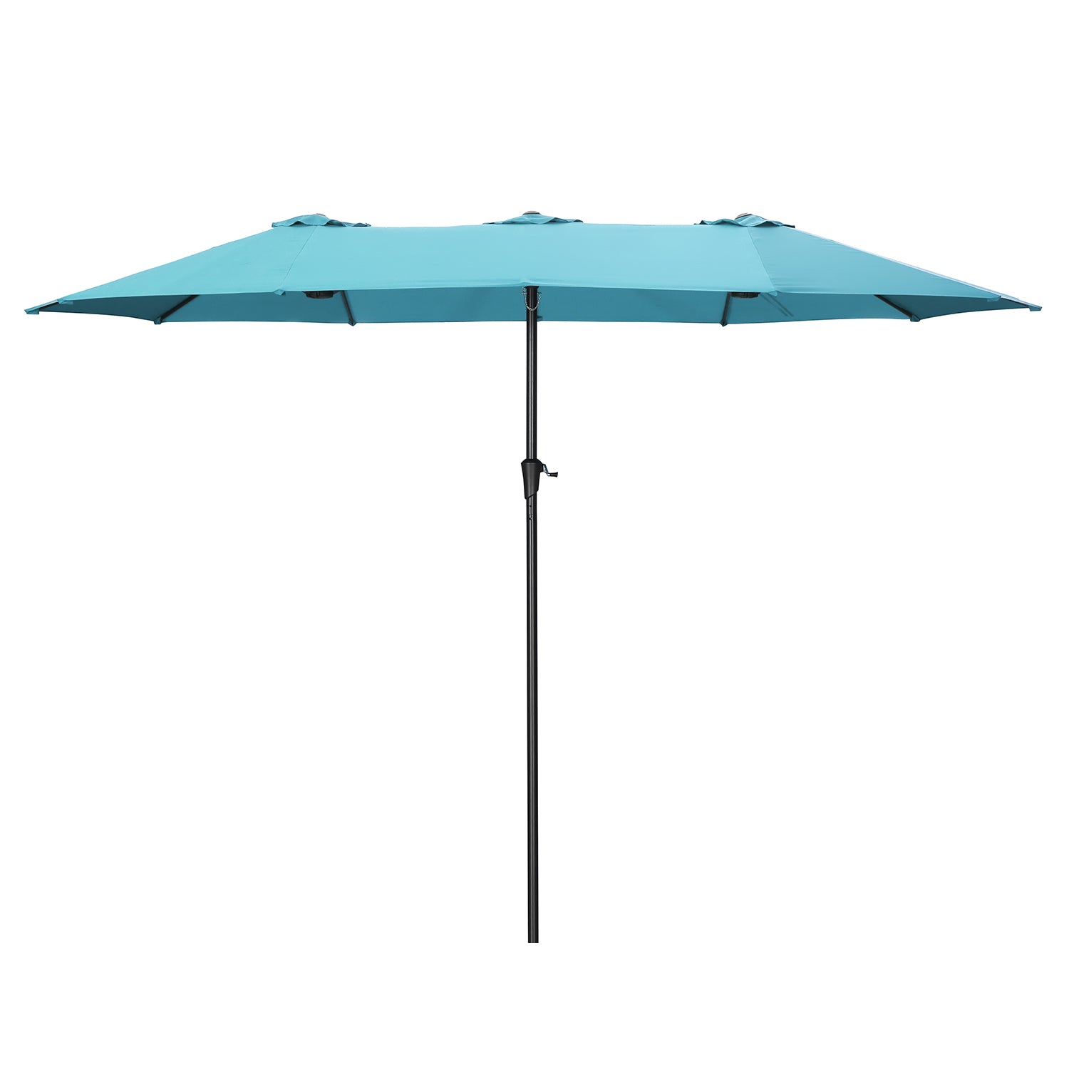 Autlaycil 15ft Patio Umbrellas Double-Sided Outdoor Market Extra Large Umbrella with Crank-Blue