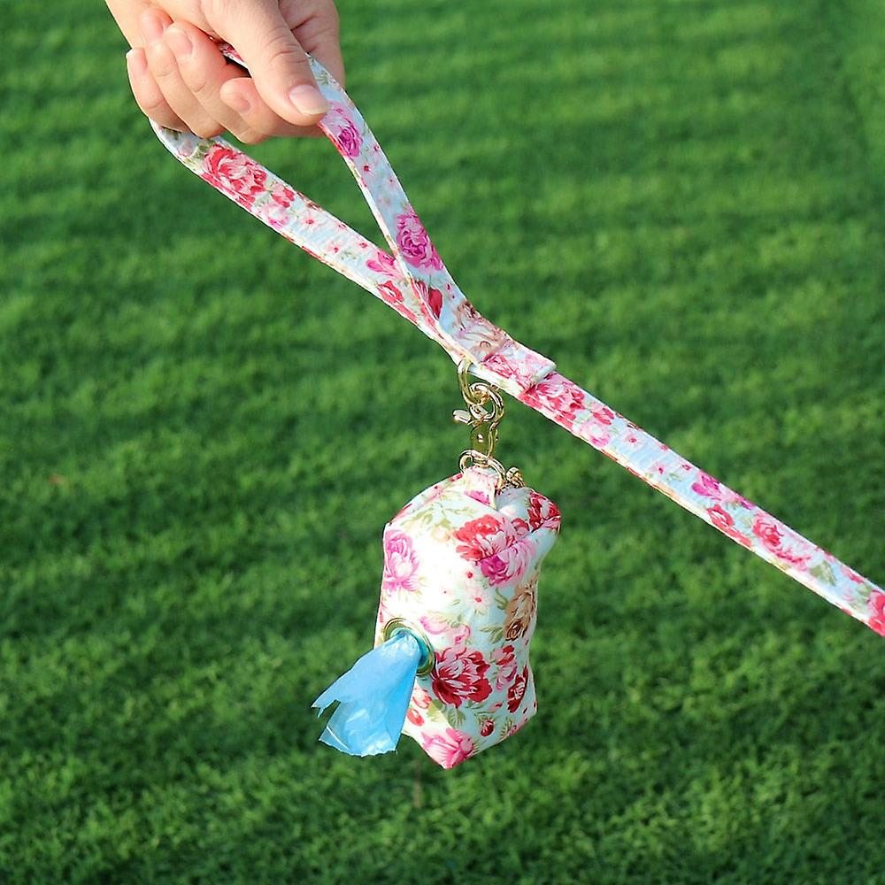 Leash attachment dog poop bag holder