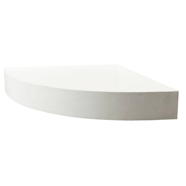 X 11 quot Floating Corner Shelf Wall Mounted White Inplace