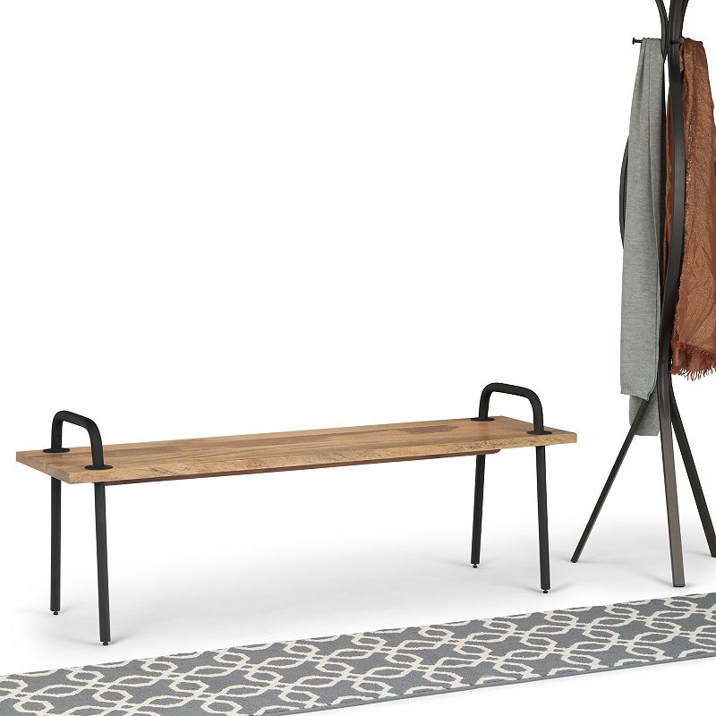 Simpli Home Berkeley Industrial Entryway Bench - Natural