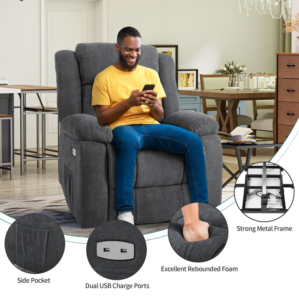 Modern Reclining Chair Fabric Massage