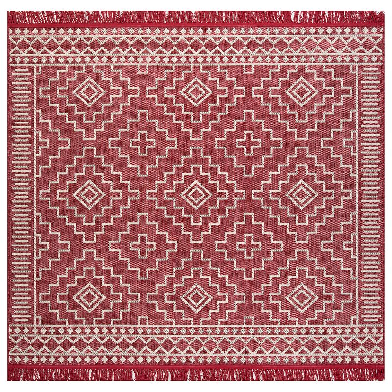 Sonoma Goods For Life® Indoor/Outdoor Red Geo Diamond Rug