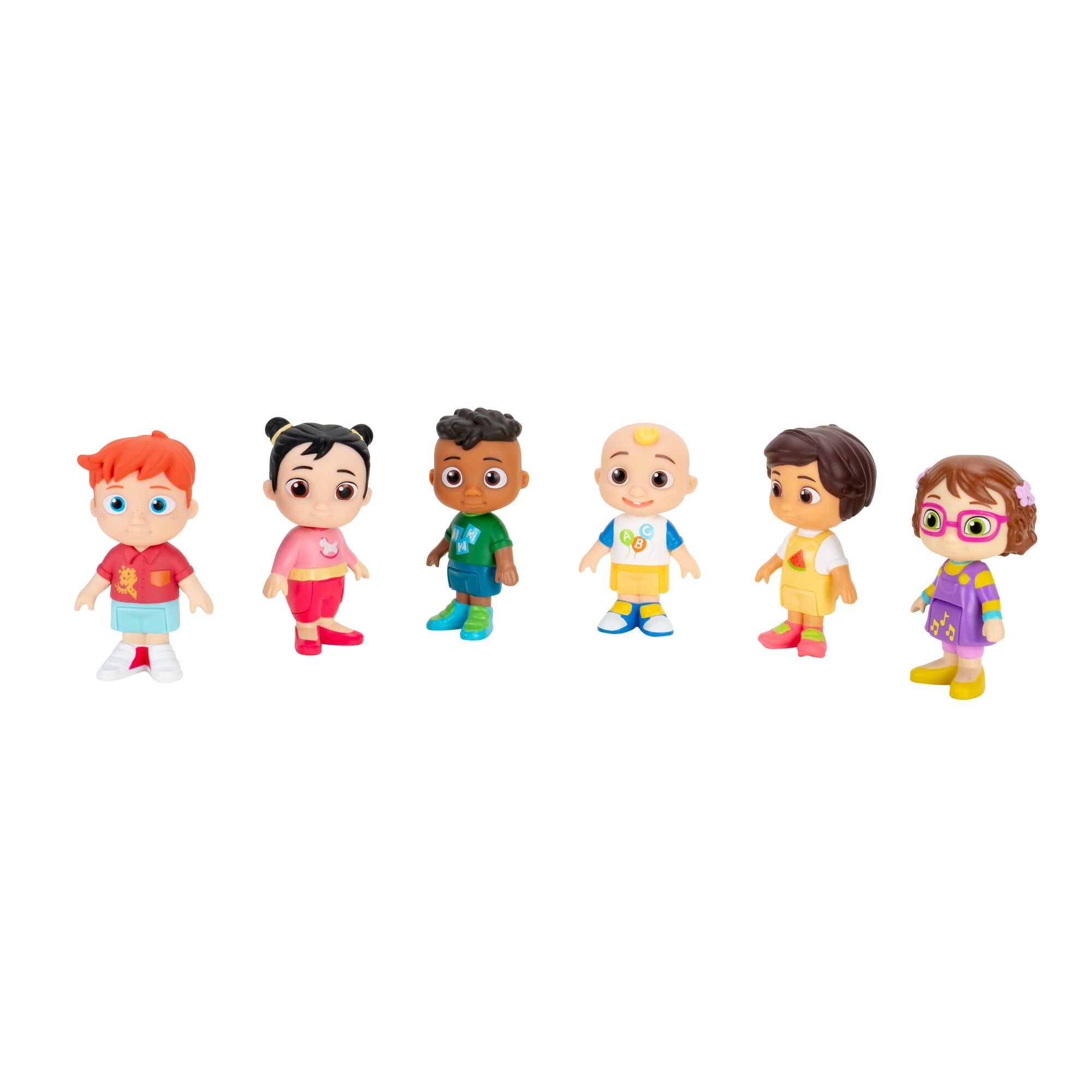 CoComelon Carry Along Figure Case with 6 Articulated Figures - Toys for Kids， Toddlers， and Preschoolers