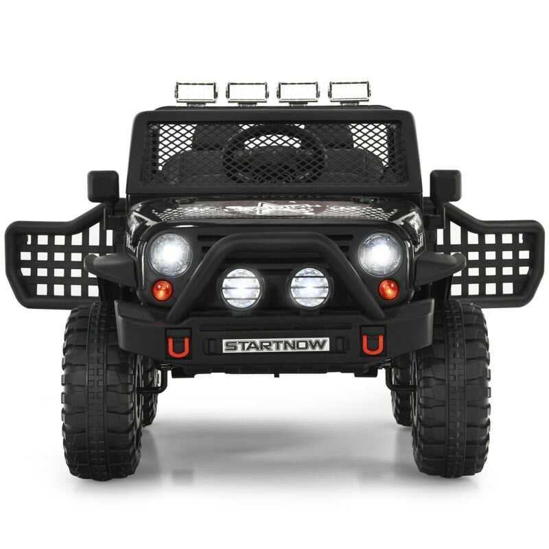 Kids Ride on Jeep Car 12V Battery Powered Electric Riding Toy Truck with Remote Control, Lights & Music