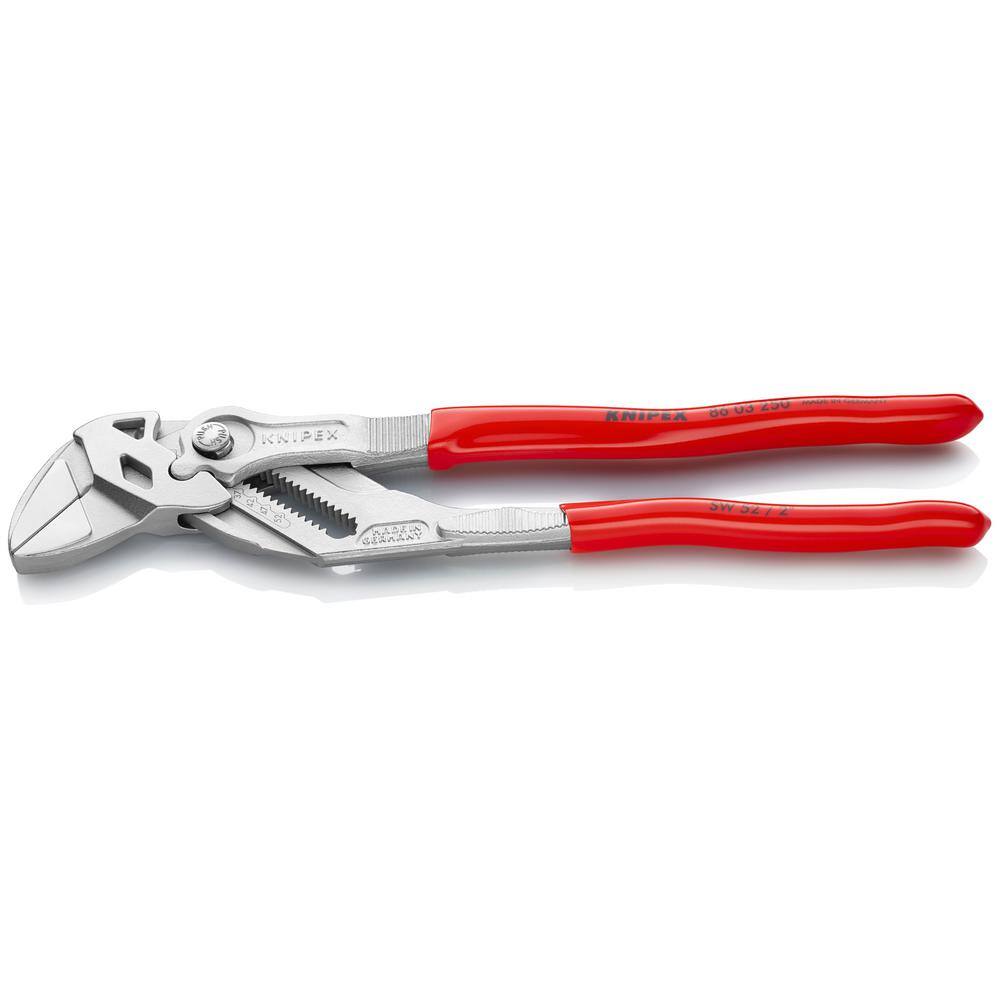 KNIPEX 10 in. Pliers Wrench with Smooth Parallel Jaws 86 03 250 SBA