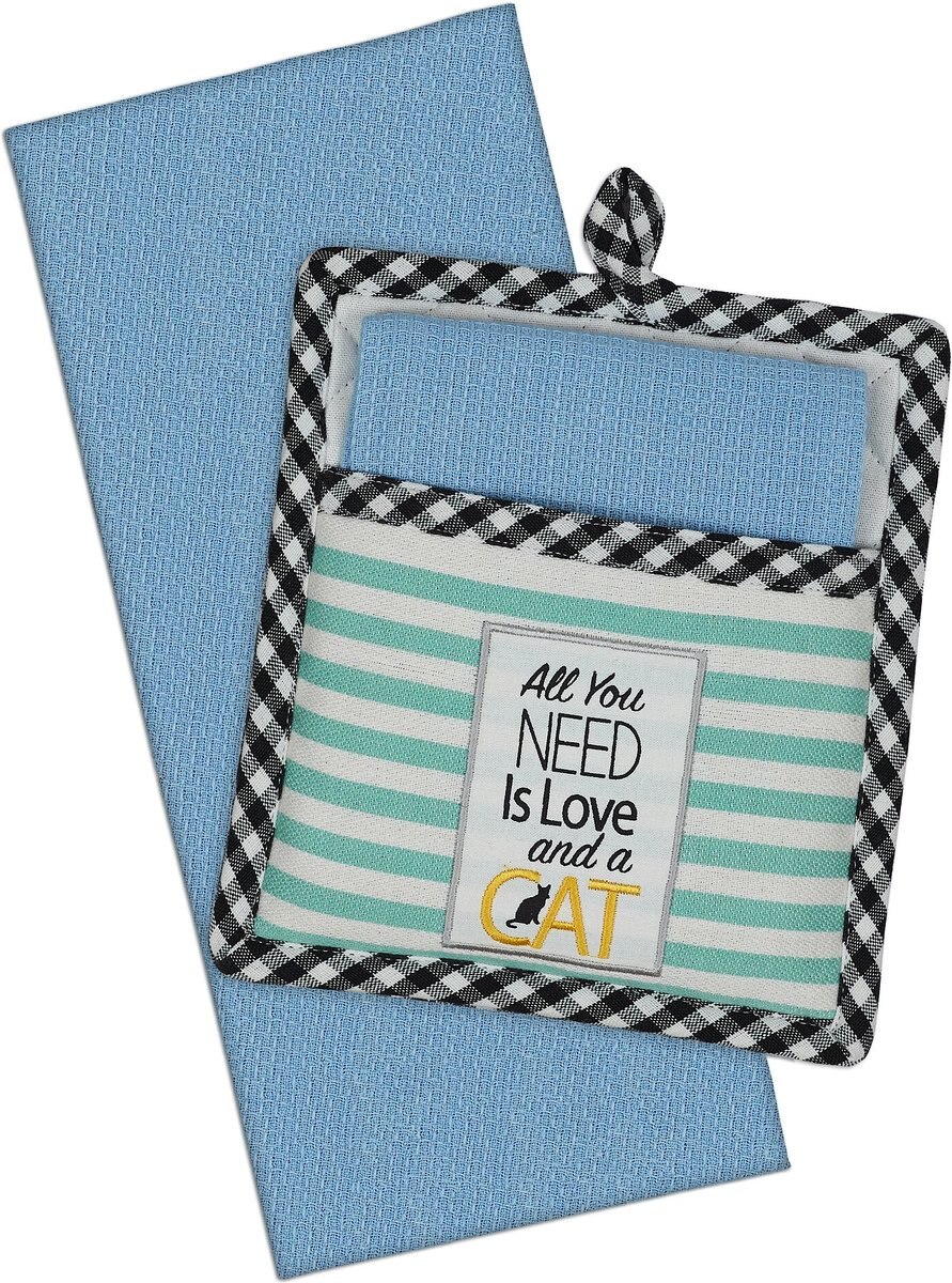 Design Imports All You Need Is Love and A Cat Potholder Gift Set