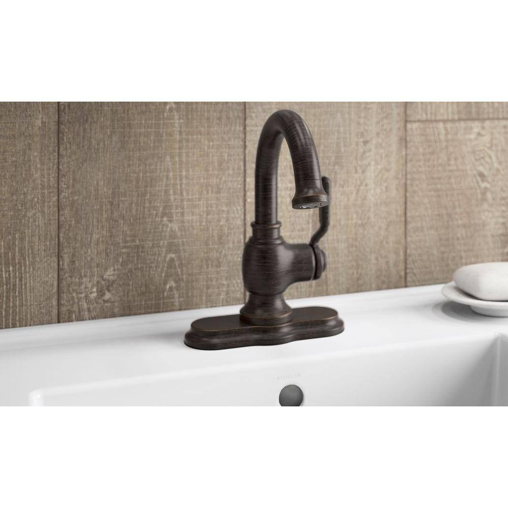 KOHLER Worth Single Hole Single-Handle Bathroom Faucet in Oil Rubbed Bronze K-R76255-4D-2BZ