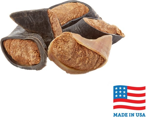 Bones and Chews Made in USA  Chicken and Rice Flavored Filled Beef Hooves Dog Treats