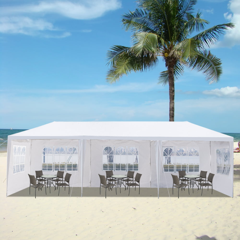 Zimtown 10'X30' Outdoor White Event Canopies Party Wedding Tent Garden Tent Gazebo Pavilion Cater Event