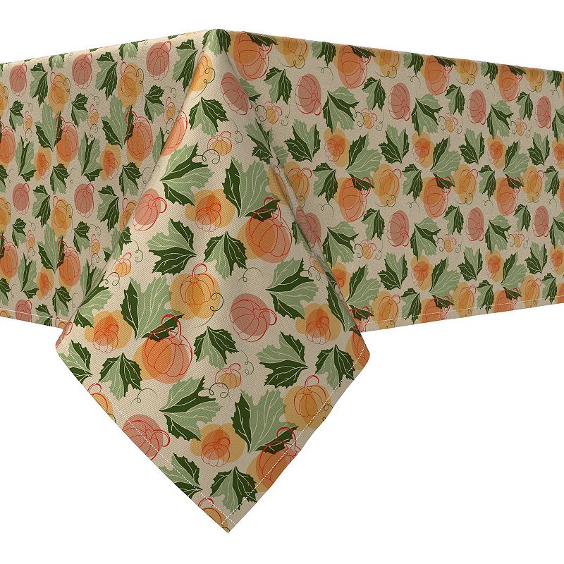 Rectangular Tablecloth， 100% Cotton， 60x104， Collage of Pumpkins