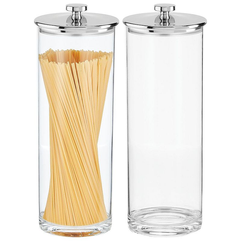 mDesign Kitchen Apothecary Airtight Canister Jars - 2 Pack