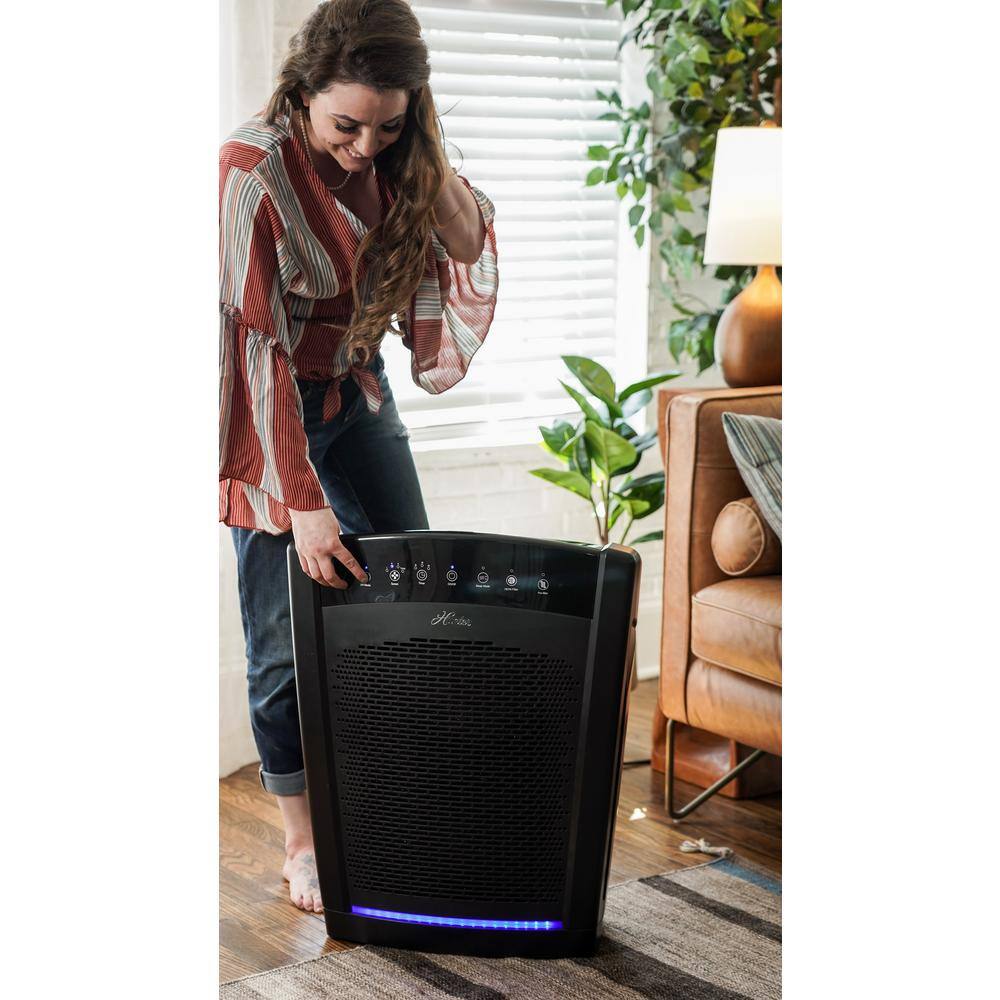 Hunter Large UVC Multi-Room Console Air Purifier in Black HP850UV-BL