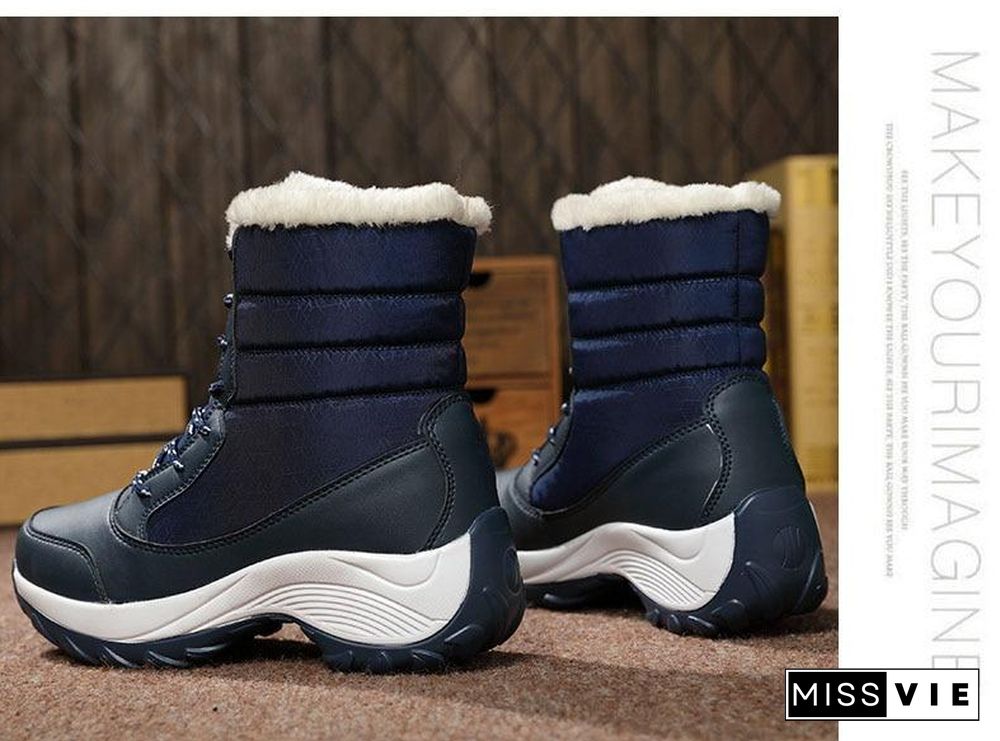 Women Boots Waterproof Winter Snow Boots Platform Warm Ankle Winter Boots With Thick Fur