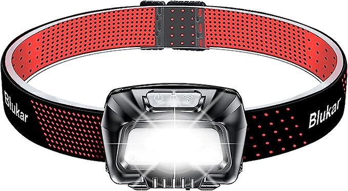 Head Torch Rechargeable， 2000l Super Bright Led Headlamp Headlight With Sensor Control， 6 Light Modes