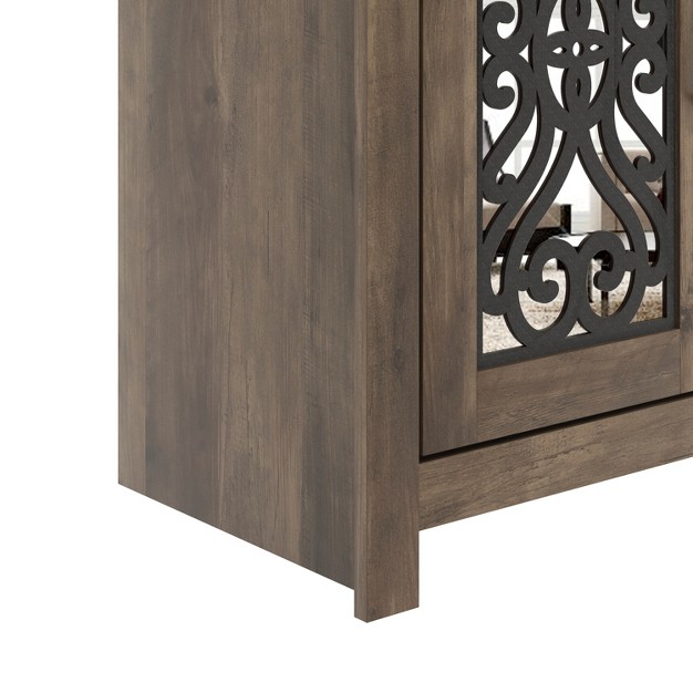 Galano Calidia 30 2 In H X 30 9 In W Knott Oak With Gray Stone 2 Doors Shoe Cabinet With Storage