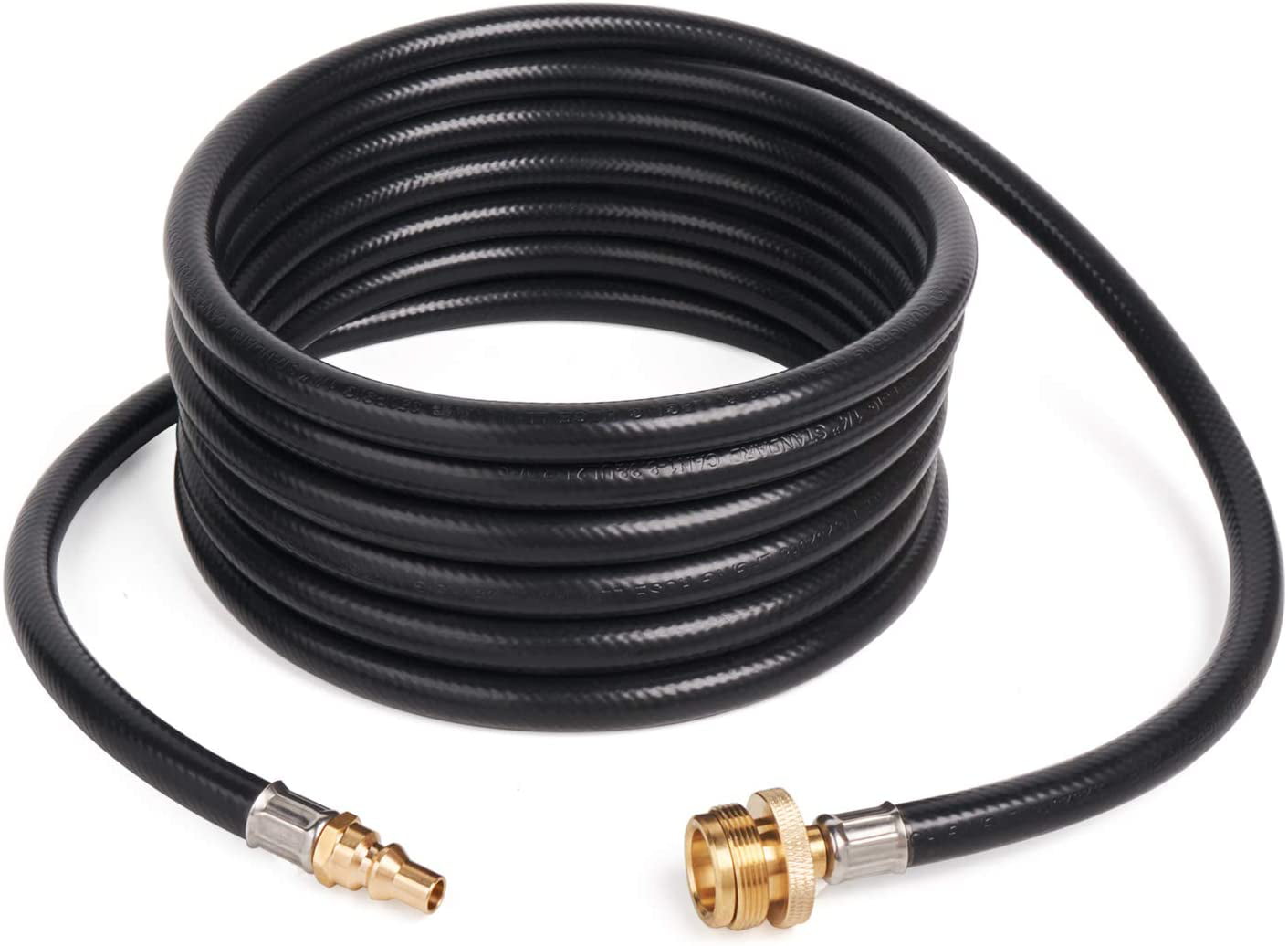 GASPRO 15ft Quick Connect Propane Hose for RV to Grill， Propane Hose Adapter for 1 lb Throwaway Bottle and 1/4