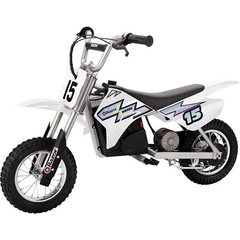 Razor MX400 Dirt Rocket Electric Motocross Motorcycle Bikes， 1 Black and 1 White