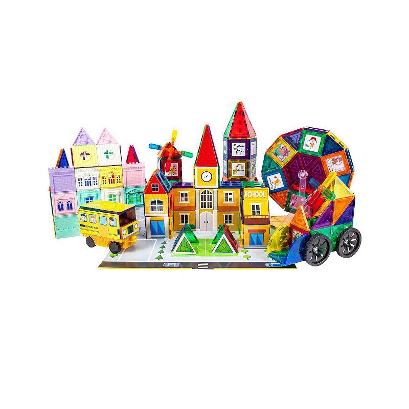 3-in-1 Theme 300pc Magnetic Building Block Tile Set