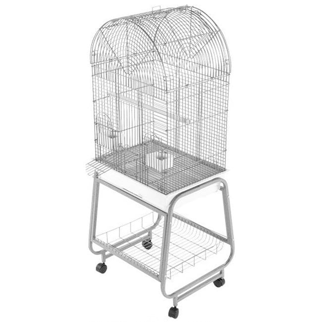 A and E Cage Co. Seneca Dometop Bird Cage-Black