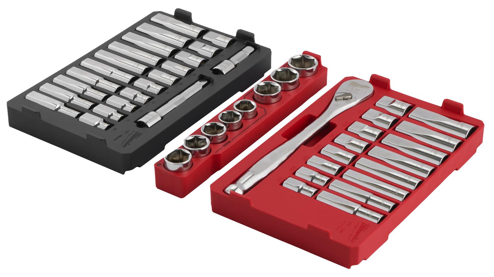 Milwaukee Tool 48-22-9487 Milwaukee 47-Piece Ratchet and Socket Sets