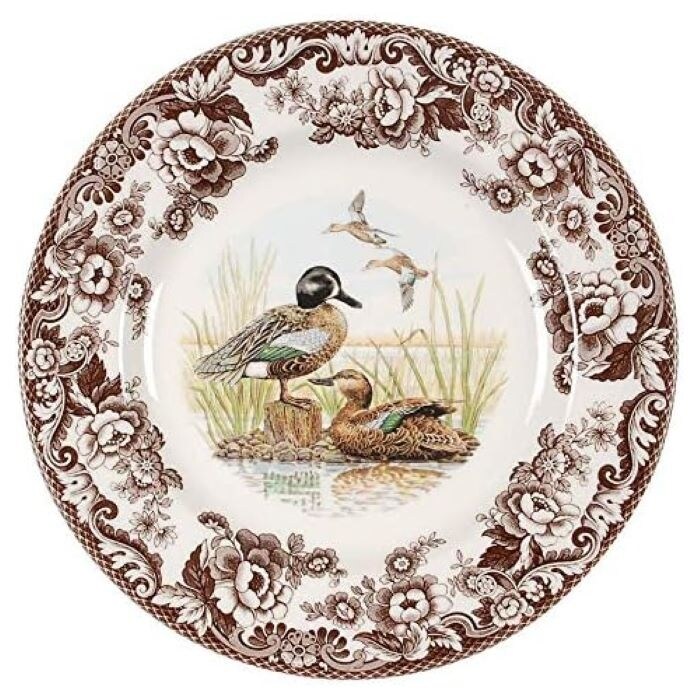 Spode Woodland Dinner Plate Birds Motif   10.5