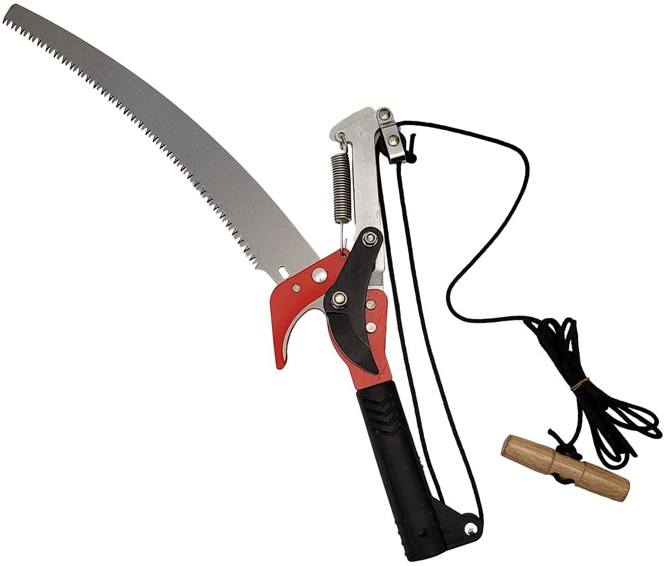 Telescopic Pole Pruner Tree/Shrub Saw & Lopper Long Reach Foot 9ft Extendable - Reach up to 15ft with arms