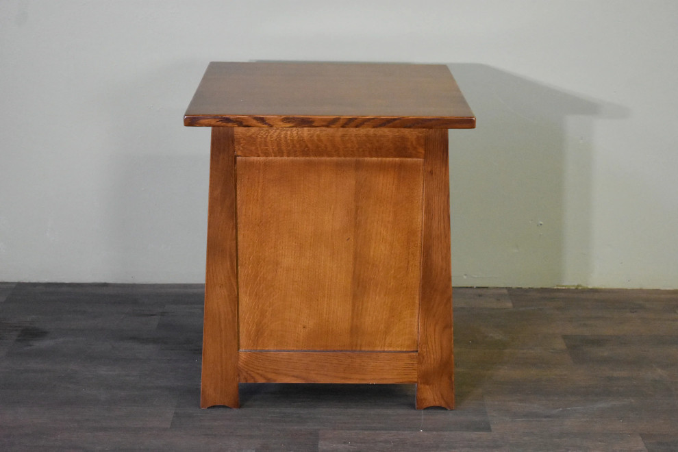 Mission Style Solid Quarter Sawn Oak Keyhole End Table   Craftsman   Side Tables And End Tables   by Crafters and Weavers  Houzz