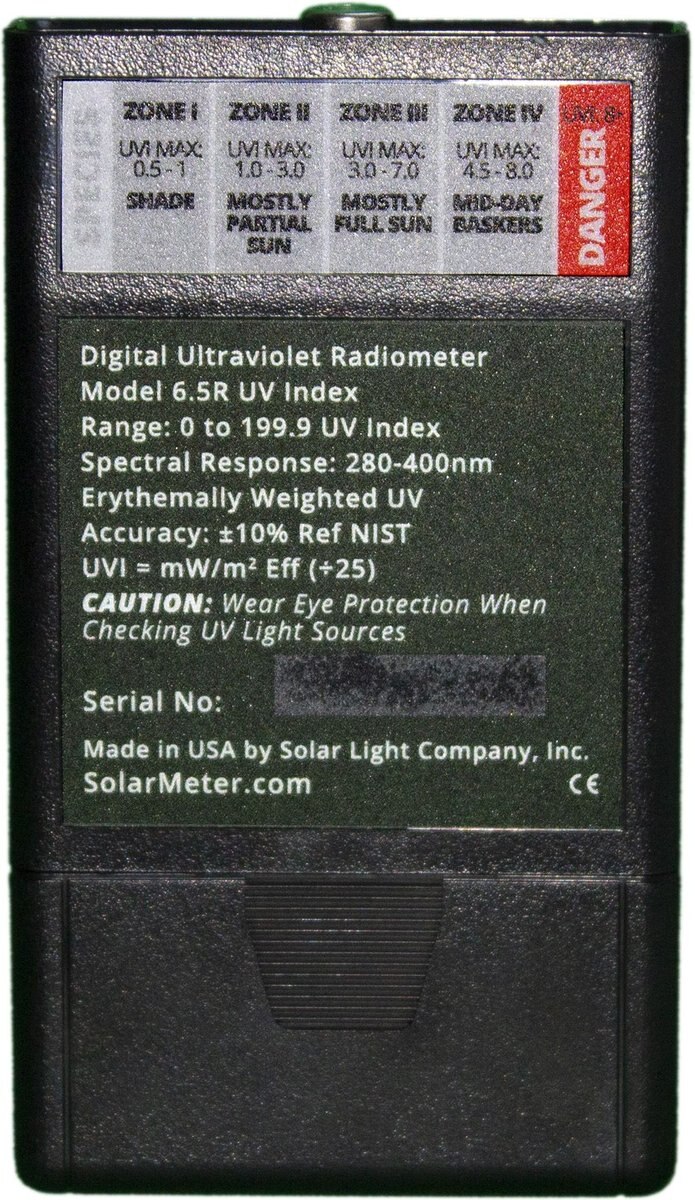 Solarmeter Model 6.5R UV Index Meter Reptile Accessory， Green