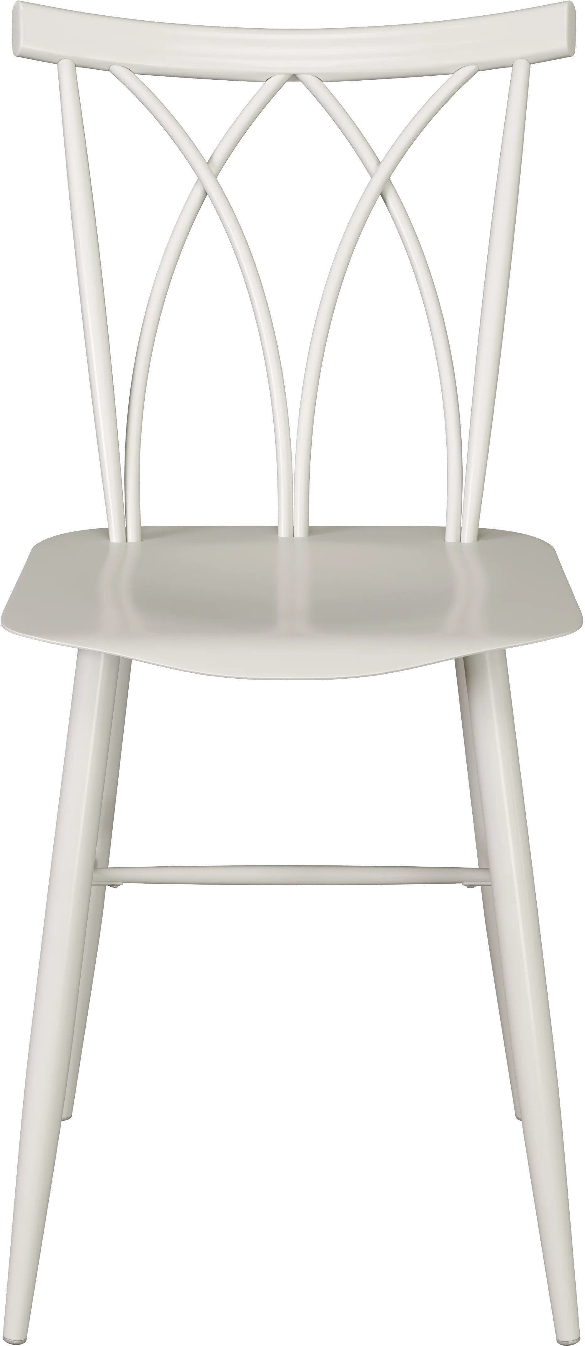 Easton White Metal Dining Room Chair (Set of 2)