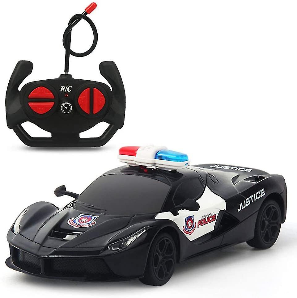 Miman Remote Control Car 1/24 Rc Police Car Electric Cop Car Toys For Kids Boys Birthday Gifts Preschool Toys Cars Toddlers Toys For 4-5 Year Old Boys