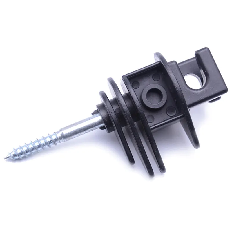 Electric fence wooden post screw in sustainable insulator with UV resistance