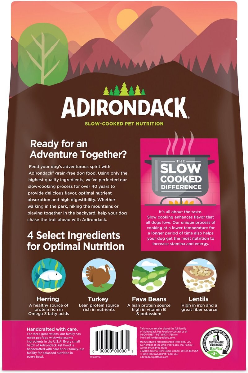 Adirondack Herring Turkey Meal and Lentils Recipe Grain-Free Dry Dog Food