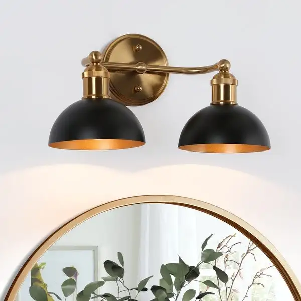 Modern Industrial Black Bathroom Vanity Light Metal Pot Shaped Wall Sconces