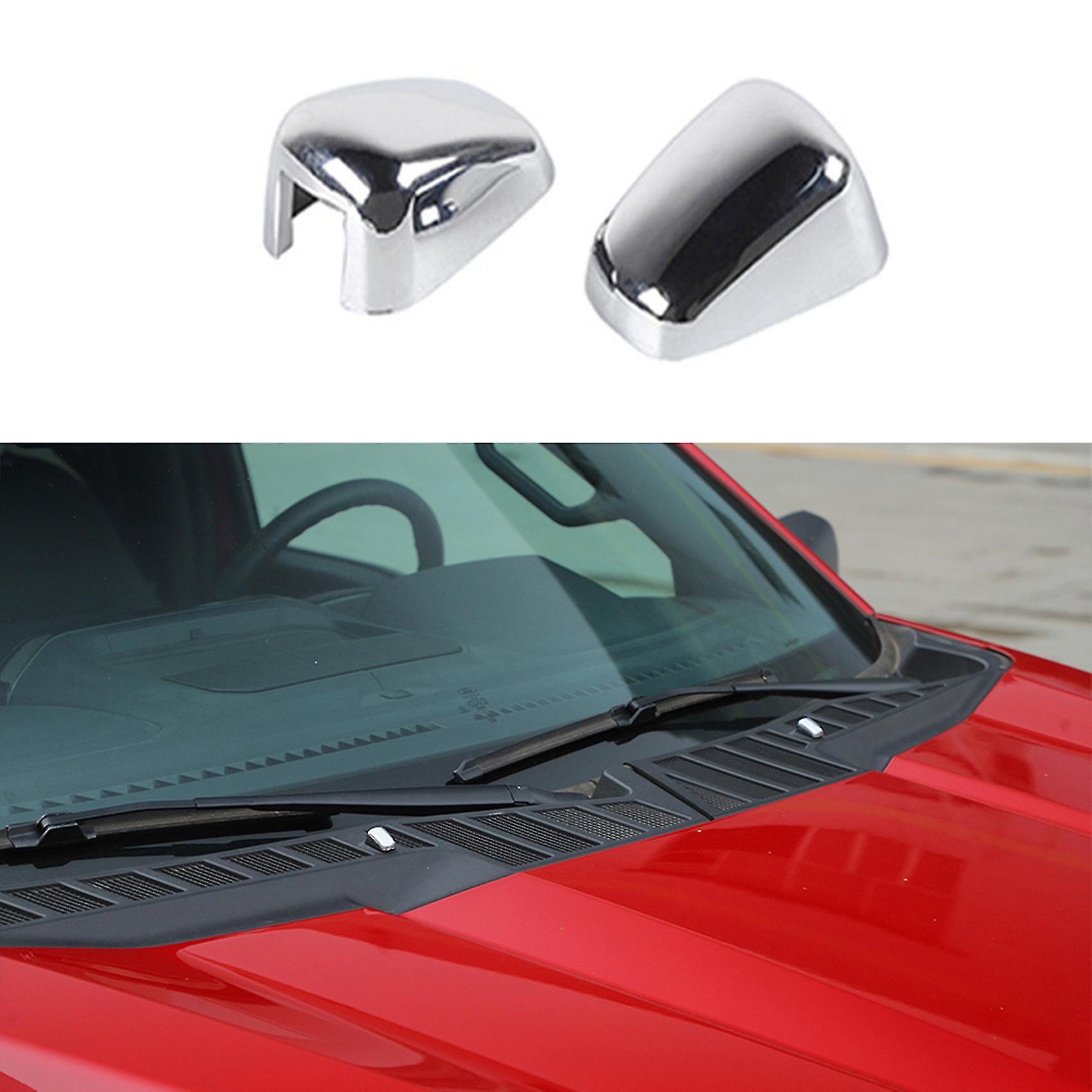 Chrome Front Windshield Wiper Nozzle Decoration Cover Trim For- Ram Durango - 300c